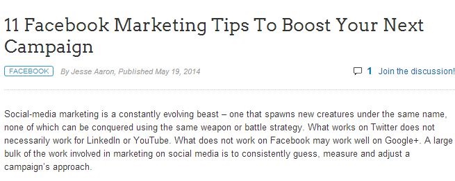 Facebook Marketing