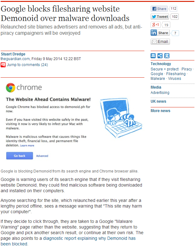 google-demonoid-filesharing-malicious-software